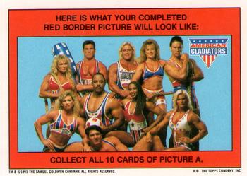 1991 Topps American Gladiators - Stickers #11 (Group Photo, Complete Puzzle) Back